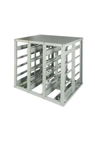 Двусторонний Стелла-техник Стеллаж-V-3-30 с направляющими под V-3, 30 ячеек, без ручки, серия К