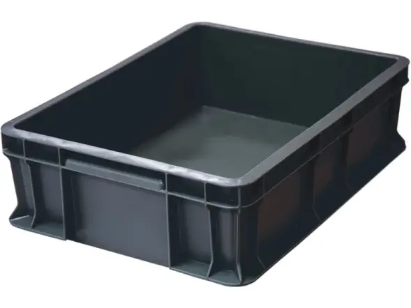 Ящик пластиковый сплошной, 400×300×120 мм, 10.6 л, чёрный [701.03.02]