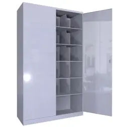 Шкаф для 25 противогазов с дверьми 1500x870x380 мм Светло-серый