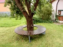 Скамейка стальная круглая «Сол» без спинки 2,5 м