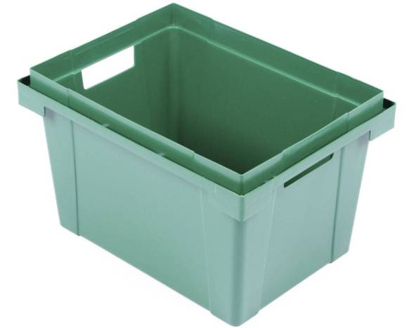 Ящик пластиковый сплошной для тюльпанов, 400х300х250 мм, синий [400300250-00]