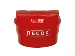 Ящик для песка BOXSAND 0,15 куб.м. с совковой лопатой, красный