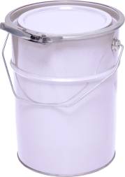 Ведро металлическое, 5 л, крышка-обруч, белый [2090]