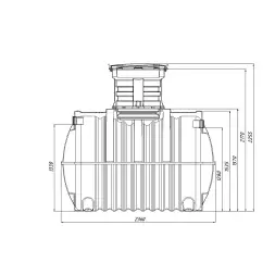 Емкость топливная подземная Rostok G 3500 л с горловиной 600мм