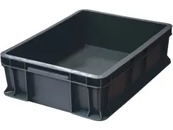 Ящик пластиковый сплошной, 400×300×120 мм, 10.6 л, серый [701.03.02]