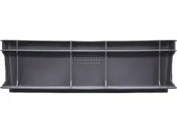 Ящик пластиковый сплошной, 400×300×120 мм, 10.6 л, серый [701.03.02]