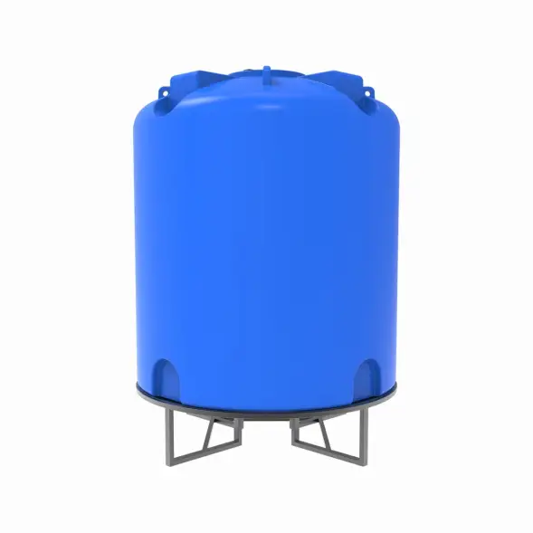 Емкость T 10000 л под плотность до 1,5 г/см3 синяя на основании для полного слива F