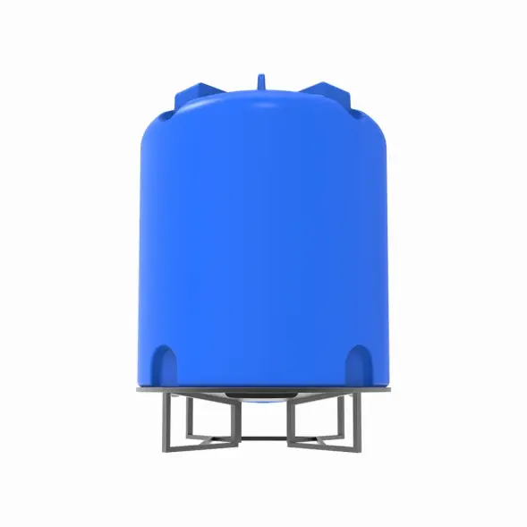 Емкость T 10000 л под плотность до 1,5 г/см3 синяя на основании для полного слива F