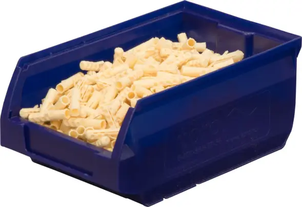 Ящик (лоток) пластиковый сплошной, 170x105x75 мм, 1.34 л, красный [5001]