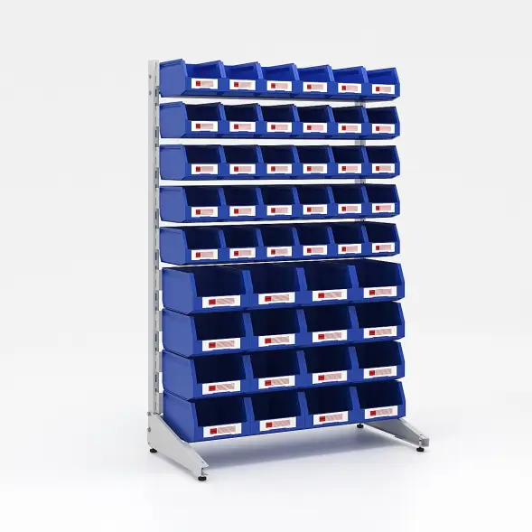 Стеллаж односторонний L1500 №14 (1425х940х500) светло-серый