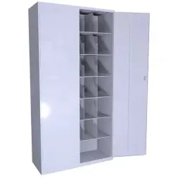 Шкаф для противогазов ХПГ-31 с дверьми 1730x870x380 мм Светло-серый