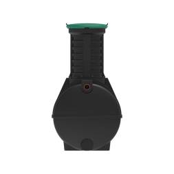 Автономная канализация Rostok Ground 8 с горловиной 1000 мм и самотечным отведением, 3500 л, черный