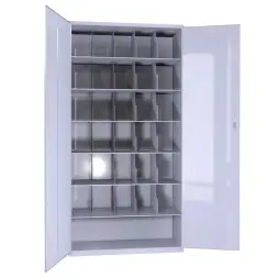 Шкаф для противогазов ХПГ-35 с дверьми 1730x870x380 мм Светло-серый