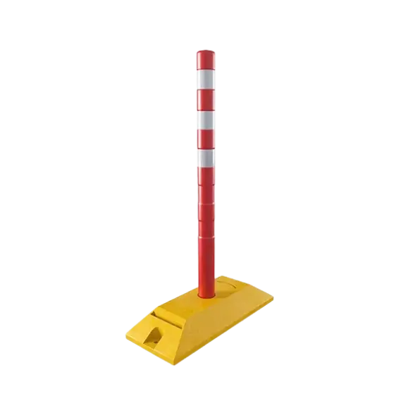 Делиниатор дорожный резиновый ДДР-610 со столбиком сигнальным упругим 650 мм