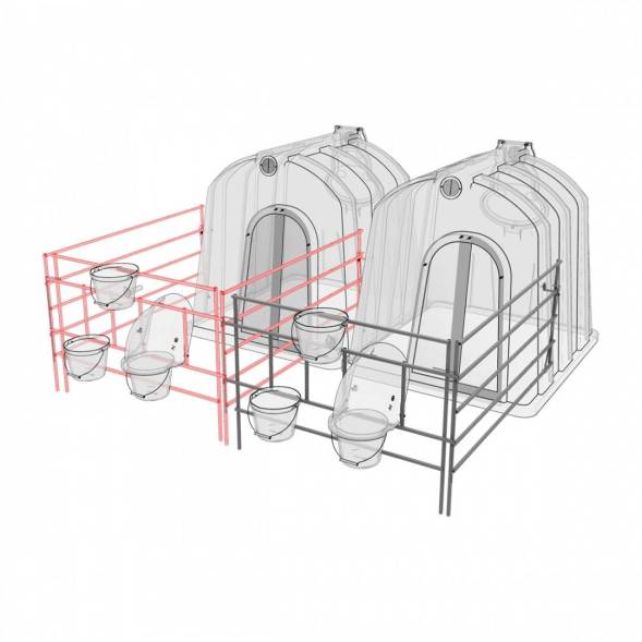 Стенка боковая вольера домика для телят оцинкованная