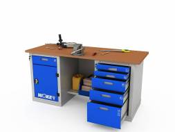 Верстак ДВК с 2 тумбами WOKER PRO 2205.1800
