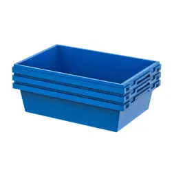 Контейнер пластиковый вкладываемый INSTORE, 600х400х165 мм, синий [KV 6416]