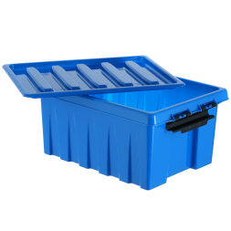 Контейнер с крышкой и клипсами Rox Box Original, 16 л, 415x300x190 мм, синий [016-00.06]