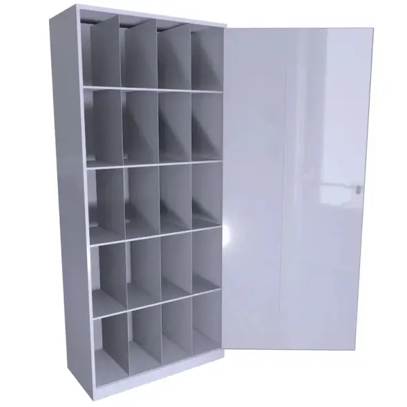 Шкаф для 20 ти противогазов ХПГ-20 с дверью 1900x1040x520 мм Светло-серый