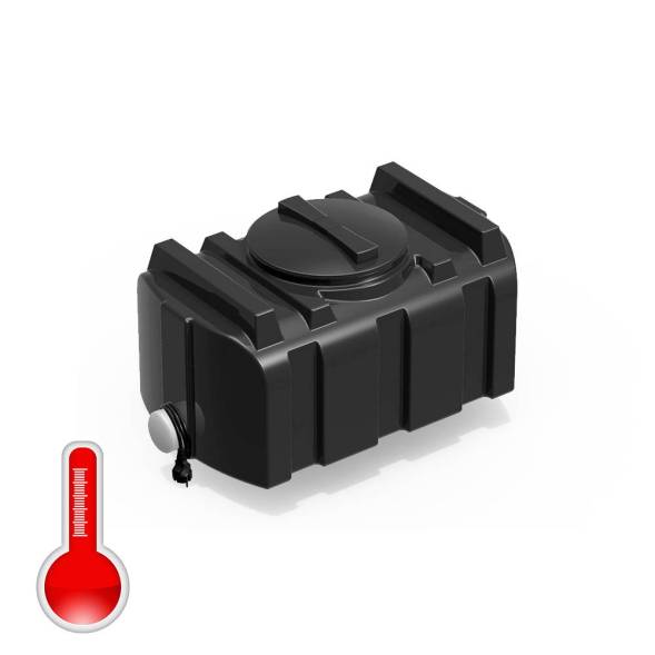 Бак пластиковый для летнего душа с подогревом Полимер-Групп R 100 л, черный [DR100S112]