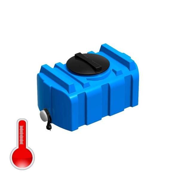 Бак пластиковый для летнего душа с подогревом Полимер-Групп R 100 л, черный [DR100S112]